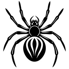 Spider icon silhouette vector illustration white background