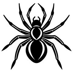 Spider icon silhouette vector illustration white background
