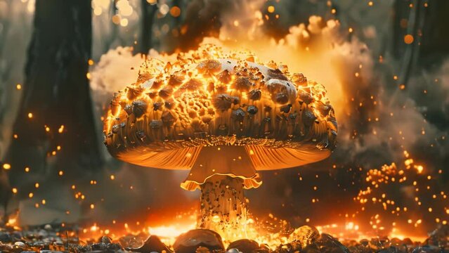 mushroom-shaped cloud w