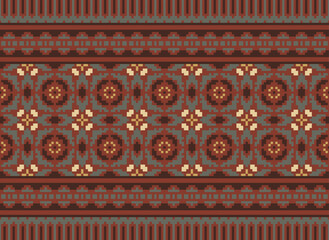 Peruvian american indian pattern tribal ethnic motifs geometric seamless vector fabric background