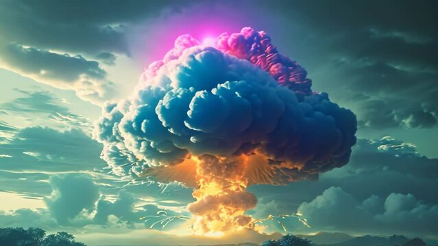 mushroom-shaped cloud w