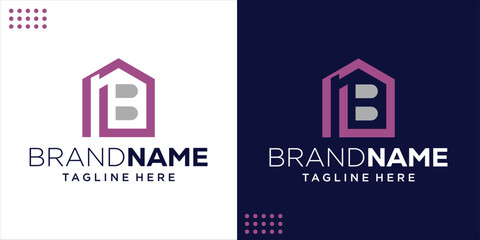 Negative Space House Logo Letter B, Design Inspiration, Illustration, Vector © Berkah