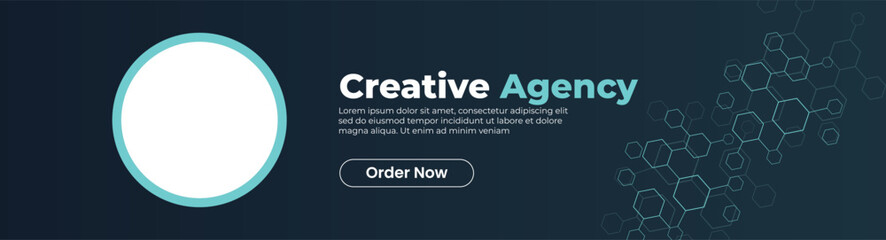 Tech banner design banner. Modern background gradient blue and green cover vector illustration