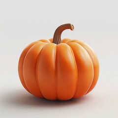 Obraz premium Minimalist 3D Pumpkin - Elegant and Simple Vegetable Illustration