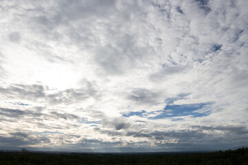 colorful dramatic sky with cloud at sunset.