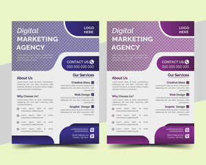 Business flyer template for corporate company Premium Vector.Modern Social Media banner template can be edited.
Modern business flyer templates.A4 size flyer.