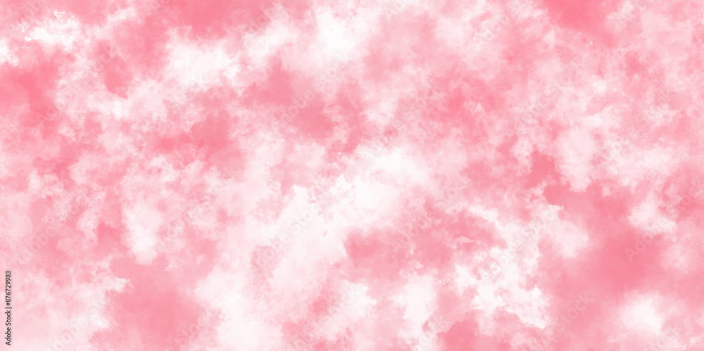 Poster abstract pink watercolor background. aquarelle paint paper textured canvas of pink soft color stains