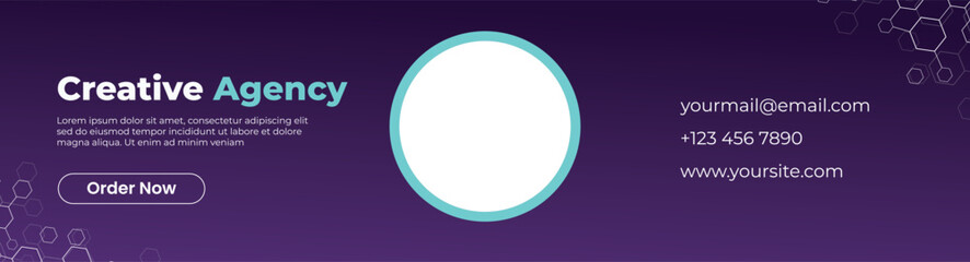 Tech banner design banner. Modern background gradient purple cover vector illustration
