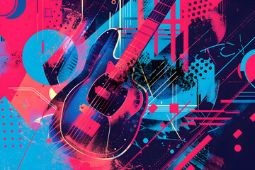 Electrifying Live Music Event: Vibrant Colors and Dynamic Designs for an Unforgettable Night