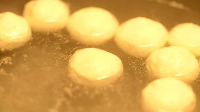 Famous Bengali or Indian sweets. Cheese ball dessert Rasgulla made with syrup in a bowl