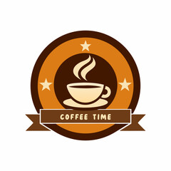 Coffee shop logo illustration