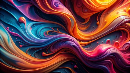 Obraz premium Vibrant Abstract Painting With A Smooth And Glossy Surface