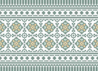 Peruvian American Indian pattern tribal ethnic motifs geometric seamless vector fabric background