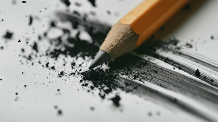 Macro shot of pencil with tip