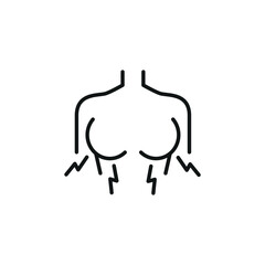 Breast pain icon. Simple breast pain icon for social media, app and web design. Vector illustration