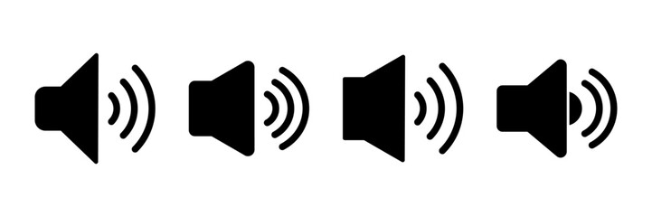 Speaker icon vector isolated on white background. Volume icon. Loudspeaker icon vector. Audio. Sound