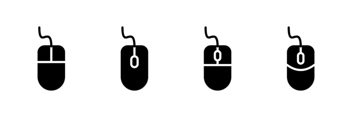 Computer Mouse Icon vector isolated on white background. Computer mouse vector icon