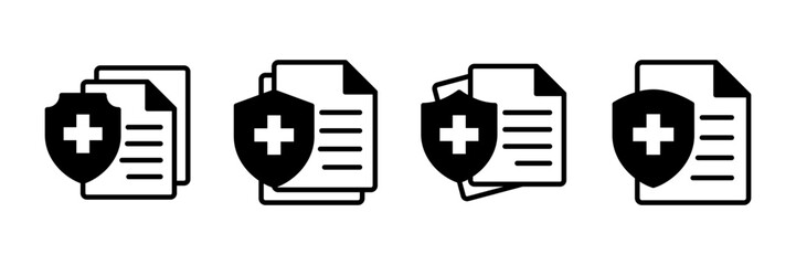 Obraz premium Medical insurance icon vector isolated on white background. health insurance icon