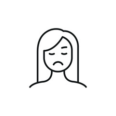 Menstrual mood icon. Simple menstrual mood icon for social media, app and web design. Vector illustration