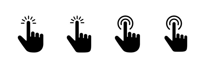 Hand click icon vector isolated on white background. pointer icon vector. hand cursor icon vector