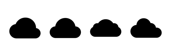 Cloud icon vector isolated on white background. cloud computing icon