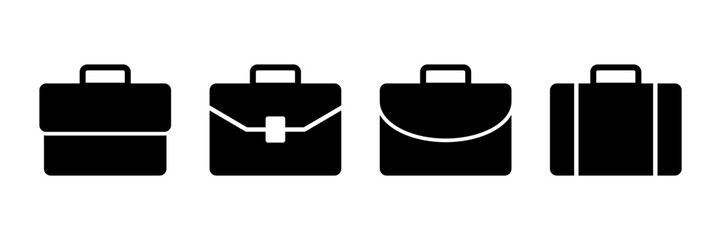Briefcase icon vector isolated on white background. Briefcase vector icon