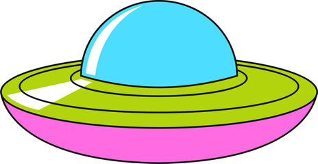 Retro Psychedelic UFO