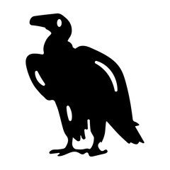 A glyph style icon of vulture 