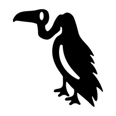 A solid style icon of sarcoramphus