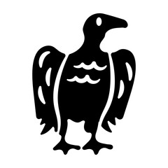 A glyph vector icon of gyps indicus