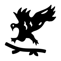 A solid style icon of genus buteo 