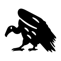 A filled vector icon of necrophagous