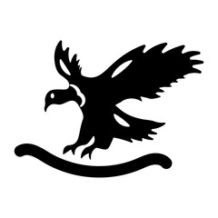 Griffon vulture icon in glyph style 