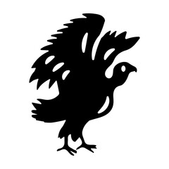 A glyph style icon of vulture 