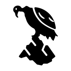 A filled vector icon of cathartidae