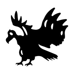 A solid style icon of sarcoramphus