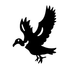 A solid icon of raptor bird