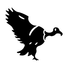 A solid style icon of genus buteo 