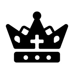A filled style icon of monarch diadem 