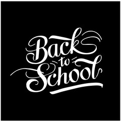 Back to School Vector Calligraphy Typography Design