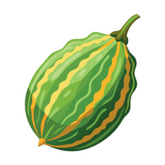 Naklejka premium a lifelike bitter gourd against a white backdrop