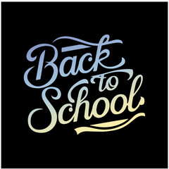 Back to School Vector Calligraphy Typography Design