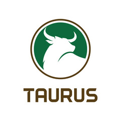 taurus bull horns circle logo
