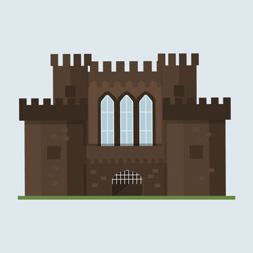 recommend clip art: castle floral building green illustration