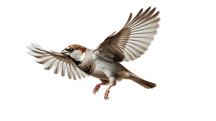 Obraz premium House sparrow flying, side view