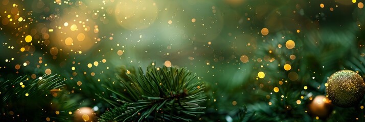 Defocused Christmas Tree Lights Background