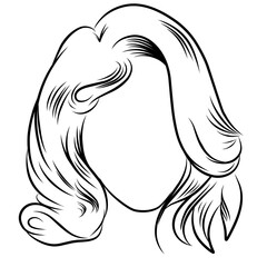 Woman Hairstyles Sketch