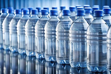 water bottle line in production factory