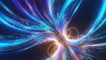 abstract background with glowing lines