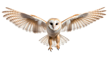 Barn owl flying with spread wings © pawczar
